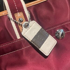 Coach Burgundy Tote Bag